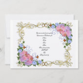 Quinceanera uitnodiging 15e verjaardag elegante ti (Achterkant)