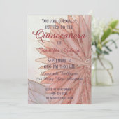 Quinceanera Uitnodiging 15e Verjaardagsfeest (Staand voorkant)