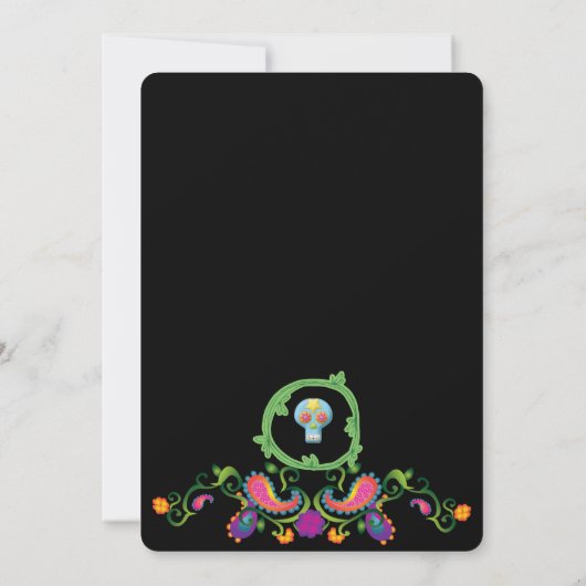 QUINCEAÑERA UITNODIGING DIA DE LOS MUERTOS (Achterkant)