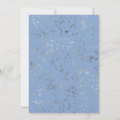 Quinceanera Uitnodiging Dusty Blue Jurk Butterfly (Achterkant)