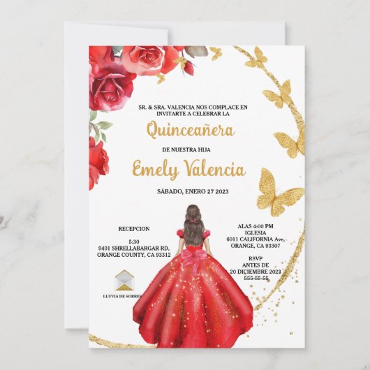 Quinceañera uitnodiging en español