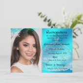 Quinceañera Uitnodiging Foto (Staand voorkant)