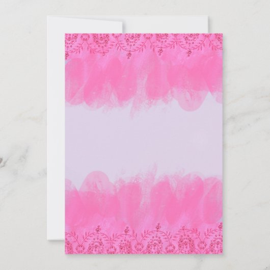 Quinceanera Uitnodiging fuscia15e verjaardag (Achterkant)