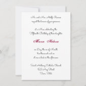 Quinceanera uitnodiging goud folie op bordeauxrood (Achterkant)