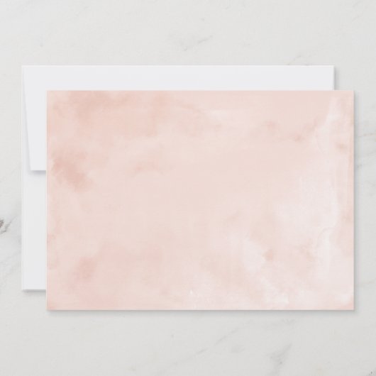 Quinceanera Uitnodiging Gouden Folie Roze Blush Go (Achterkant)