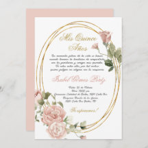 Quinceanera uitnodiging in het Spaans