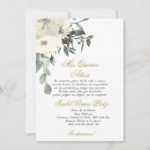 Quinceanera uitnodiging in het Spaans (Voorkant)