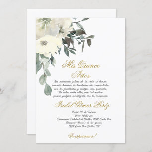 Quinceanera uitnodiging in het Spaans