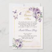 Quinceanera uitnodiging in het Spaans (Voorkant)