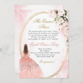 Quinceanera uitnodiging in het Spaans (Voorkant / Achterkant)