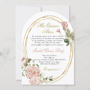Quinceanera uitnodiging in het Spaans
