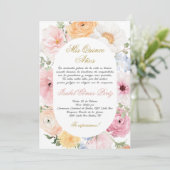 Quinceanera uitnodiging in het Spaans (Staand voorkant)