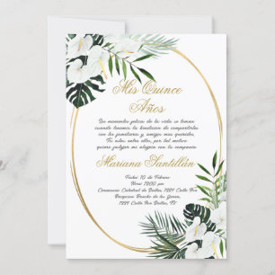 Quinceanera uitnodiging in het Spaans