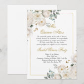 Quinceanera uitnodiging in het Spaans (Voorkant / Achterkant)