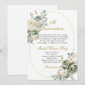 Quinceanera uitnodiging in het Spaans (Voorkant / Achterkant)