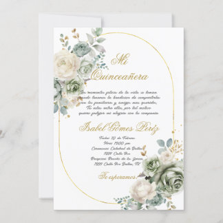 Quinceanera uitnodiging in het Spaans