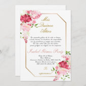 Quinceanera uitnodiging in het Spaans (Voorkant / Achterkant)