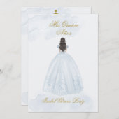 Quinceanera uitnodiging in het Spaans (Voorkant / Achterkant)