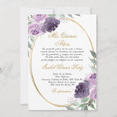 Quinceanera uitnodiging in het Spaans (Voorkant)