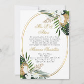 Quinceanera uitnodiging in het Spaans (Voorkant)