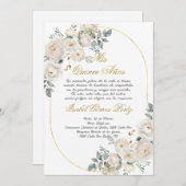 Quinceanera uitnodiging in het Spaans (Voorkant / Achterkant)