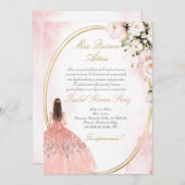 Quinceanera uitnodiging in het Spaans (Voorkant / Achterkant)