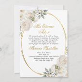 Quinceanera uitnodiging in het Spaans (Voorkant)