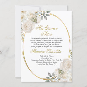 Quinceanera uitnodiging in het Spaans