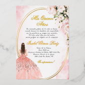 Quinceanera uitnodiging in het Spaans (Voorkant)