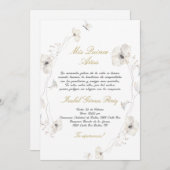 Quinceanera uitnodiging in het Spaans (Voorkant / Achterkant)