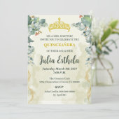 Quinceanera-uitnodiging Kaart (Staand voorkant)