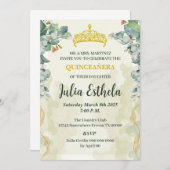 Quinceanera-uitnodiging Kaart (Voorkant / Achterkant)