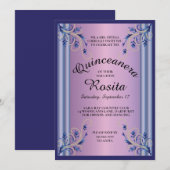 Quinceanera-uitnodiging Kaart (Voorkant / Achterkant)