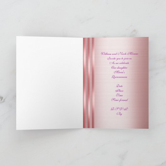 Quinceanera uitnodiging Mis Quince Anos 15e (Binnen)