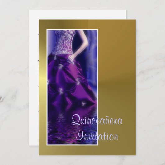 Quinceañera Uitnodiging Quinceanera (Voorkant / Achterkant)