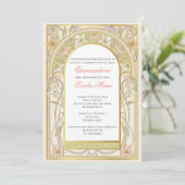 Quinceañera uitnodiging retro vinage in het Spaans (Staand voorkant)