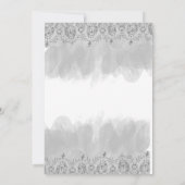 Quinceanera Uitnodiging rood zilver 15e verjaardag (Achterkant)