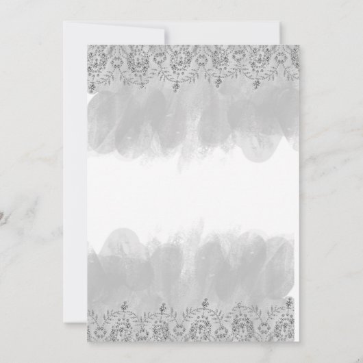 Quinceanera Uitnodiging rood zilver 15e verjaardag (Achterkant)