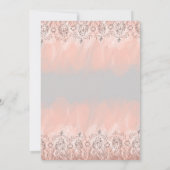 Quinceanera Uitnodiging roos goud, 15e verjaardag (Achterkant)