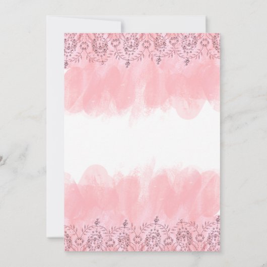 Quinceanera Uitnodiging roze 15e verjaardag (Achterkant)