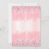 Quinceanera Uitnodiging roze 15e verjaardag (Achterkant)