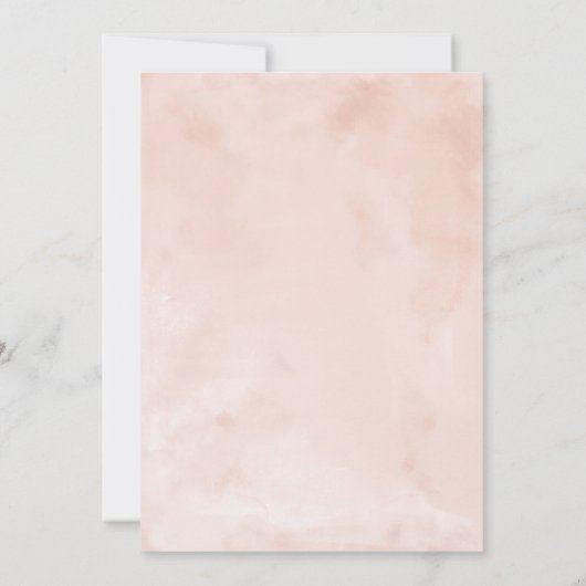 Quinceanera Uitnodiging Spaans Blush Gown Floral (Achterkant)