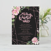 Quinceanera Uitnodiging Spaans Blush Roos Goud (Staand voorkant)