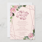 Quinceanera-uitnodiging Spaans roze roosgoud Kaart (Voorkant)