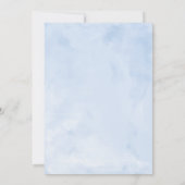 Quinceanera Uitnodiging Spaanse Blauwe Gown Bloeme (Achterkant)