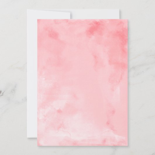 Quinceanera Uitnodiging Spaanse Hot Pink Gown (Achterkant)