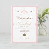 Quinceanera Uitnodiging Sweet 16 Mis Quince Anos (Staand voorkant)