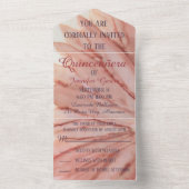 Quinceañera Uitnodiging voor feest in het roze (Binnen)