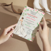 Quinceañera Uitnodigingen - Sage & Blush Bloemen G