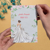 Quinceañera Uitnodigingen - Sage & Blush Bloemen G